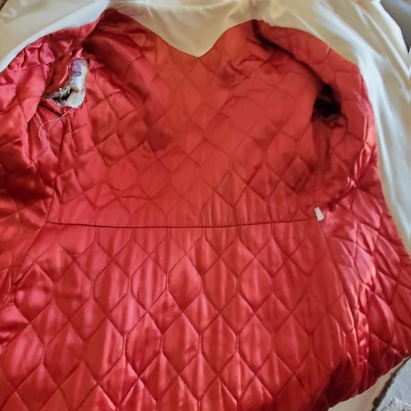 Vintage 1960's Canvas/Faux Fur Trimmed Hooded Mid Length Fit & Flare Coat XS/S - Picture 8 of 10